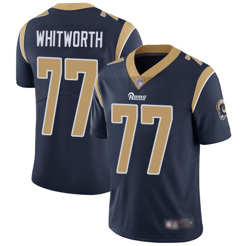 Los Angeles Rams Limited Navy Blue Men Andrew Whitworth Home Jersey NFL Football #77 Vapor Untouchable